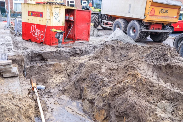 Hoofdwaterleiding geraakt bij graafwerkzaamheden (Amersfoort)