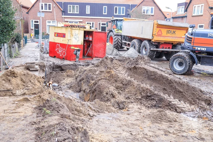 Hoofdwaterleiding geraakt bij graafwerkzaamheden (Amersfoort)