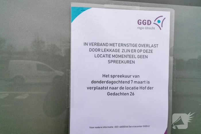 Vaccinatielokatie verplaatst door lekkage (Amersfoort)