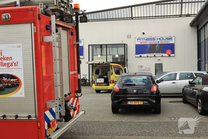 Persoon gewond in sportschool