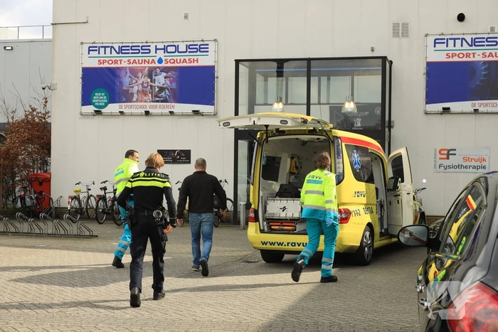 Persoon gewond in sportschool