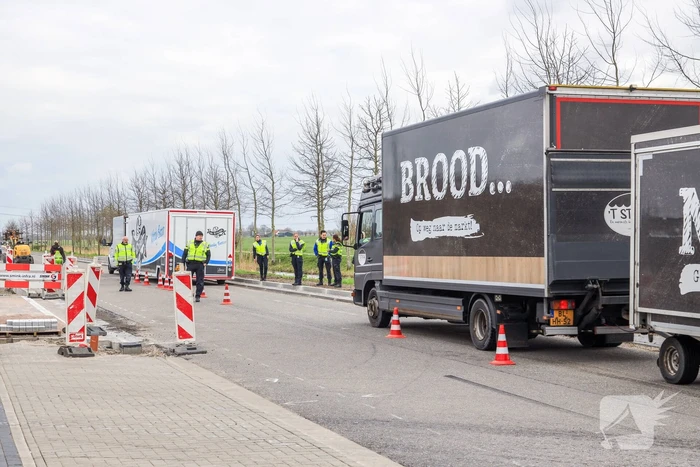 Verkeerscontrole combinatie-voertuigen