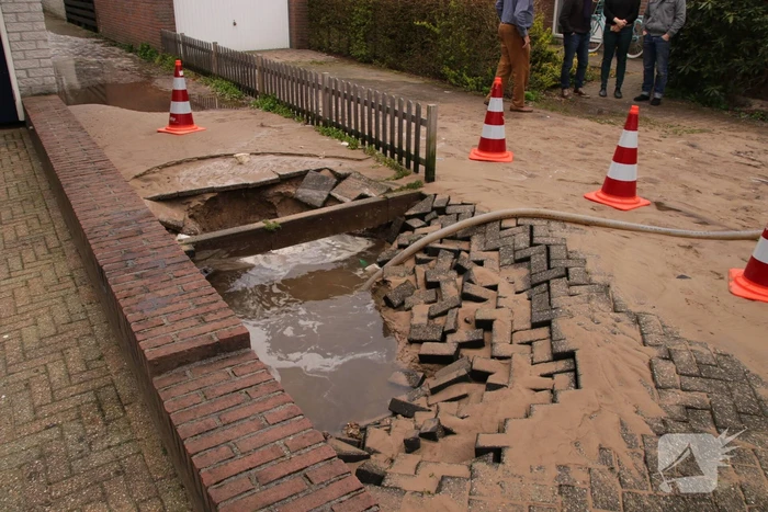 Straat blank en huishoudens zonder water