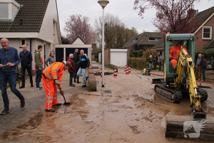 Straat blank en huishoudens zonder water