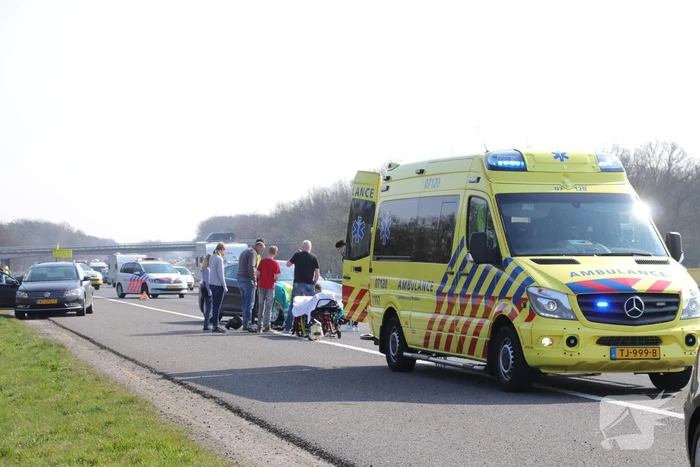 Motorrijder gewond en flinke file