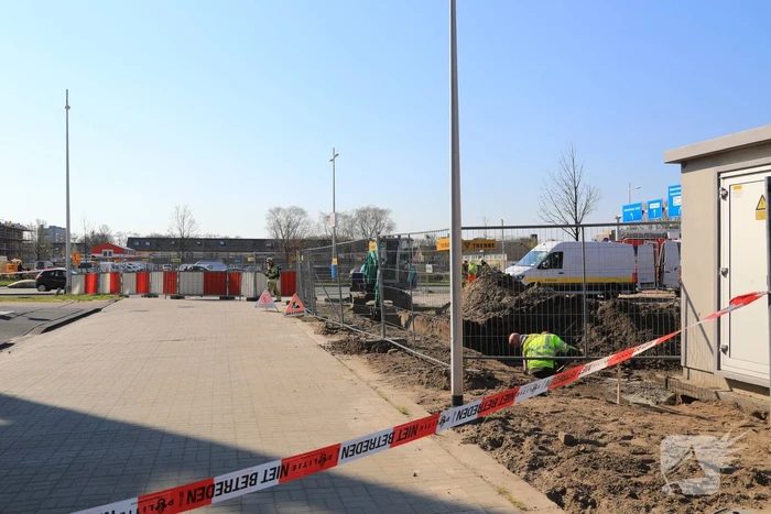 Gasleiding geraakt bij graafwerkzaamheden