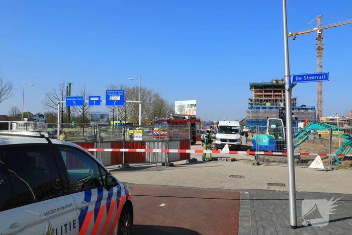 Gasleiding geraakt bij graafwerkzaamheden