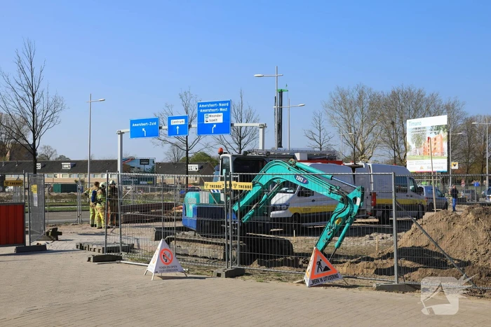 Gasleiding geraakt bij graafwerkzaamheden