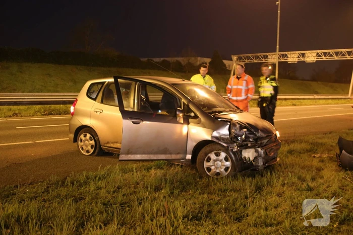 Auto zwaar beschadigd bij eenzijdig ongeval