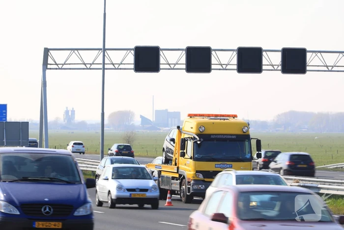 Rijstrook afgesloten door ongeval