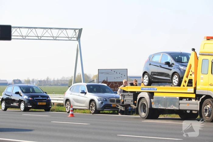 Rijstrook afgesloten door ongeval