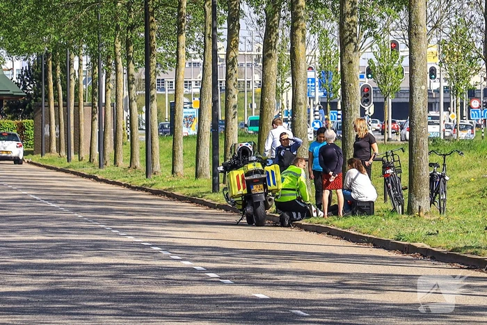 Fietsster gewond na botsing met auto