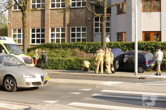 Auto raakt van de weg en belandt in struiken