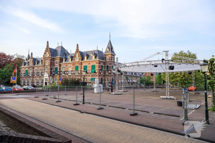Opbouw route Koningsdag in volle gang