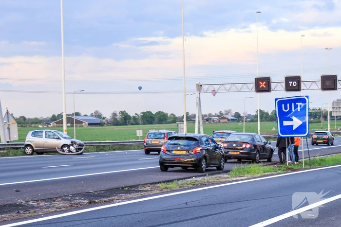 Auto crasht na aanrijding, A1
