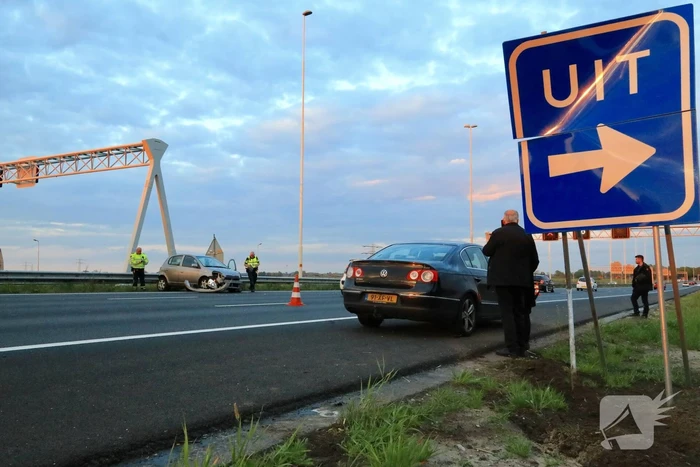 Auto crasht na aanrijding, A1