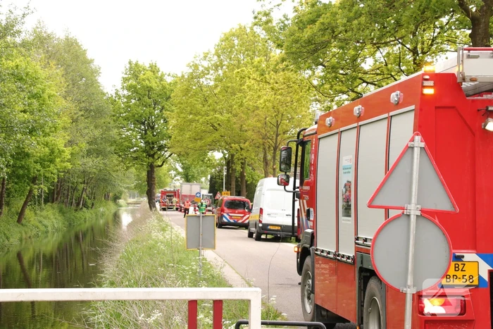 Weg afgesloten om gaslek