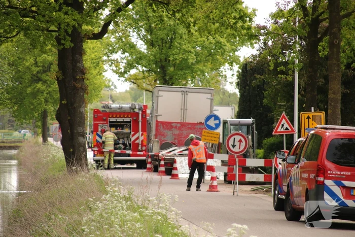 Weg afgesloten om gaslek