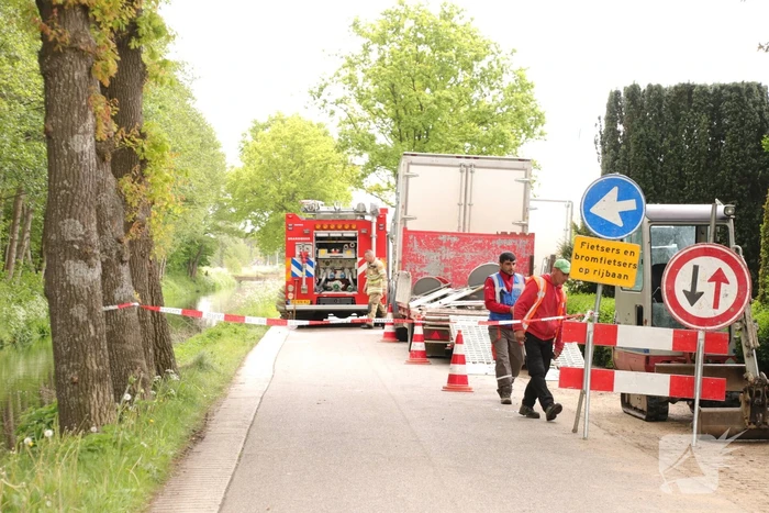 Weg afgesloten om gaslek
