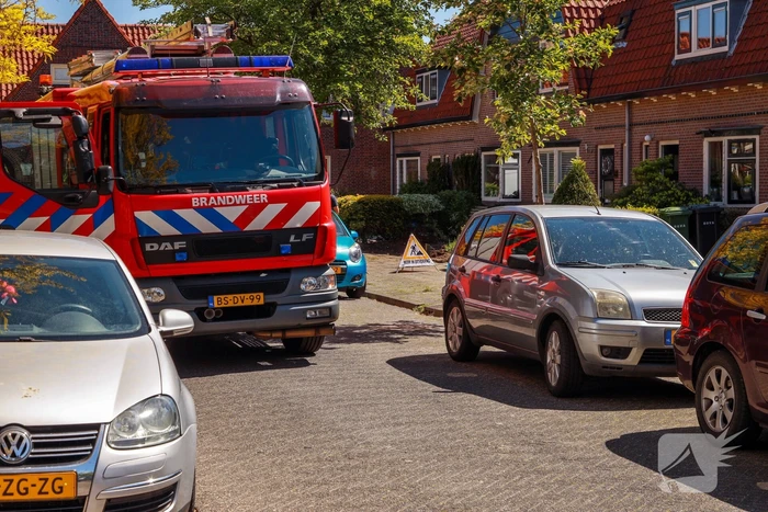 Gasleiding geraakt bij graafwerkzaamheden