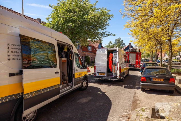 Gasleiding geraakt bij graafwerkzaamheden