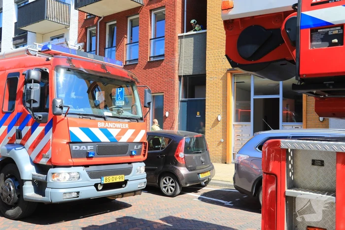 Brand op balkon appartementencomplex