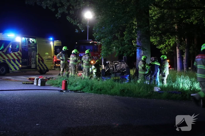 Zwaargewonde bij eenzijdige aanrijding