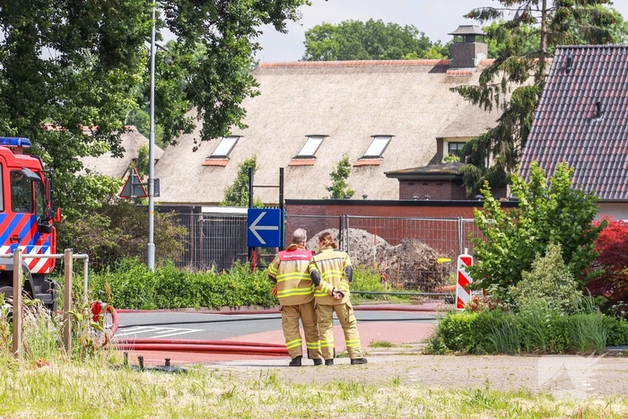 Enorme gaslekkkage op bouwplaats