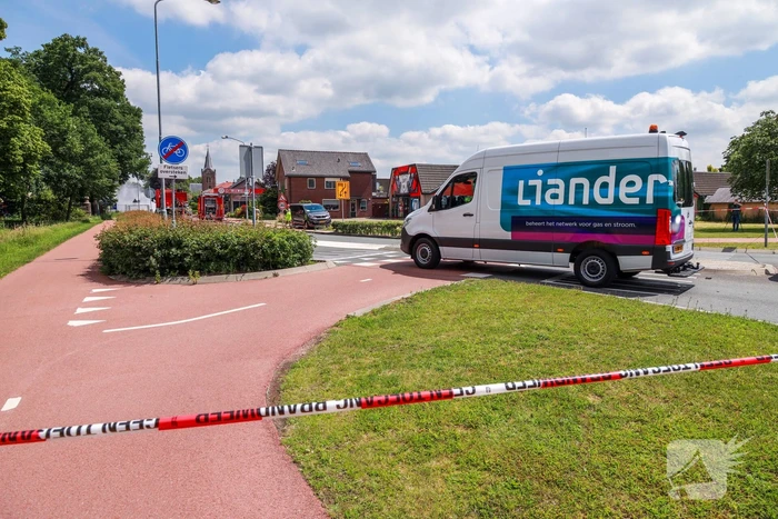 Enorme gaslekkkage op bouwplaats