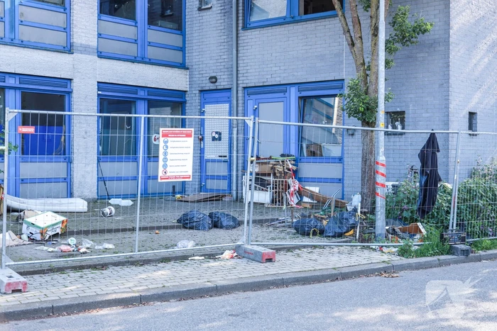 Veel troep achtergebleven na ontruiming kraakpand