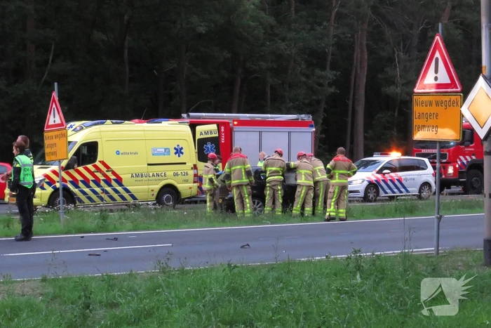 Zeer ernstige ongeval tussen twee voertuigen