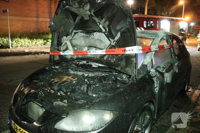 Auto brandt uit door mogelijke brandstichting