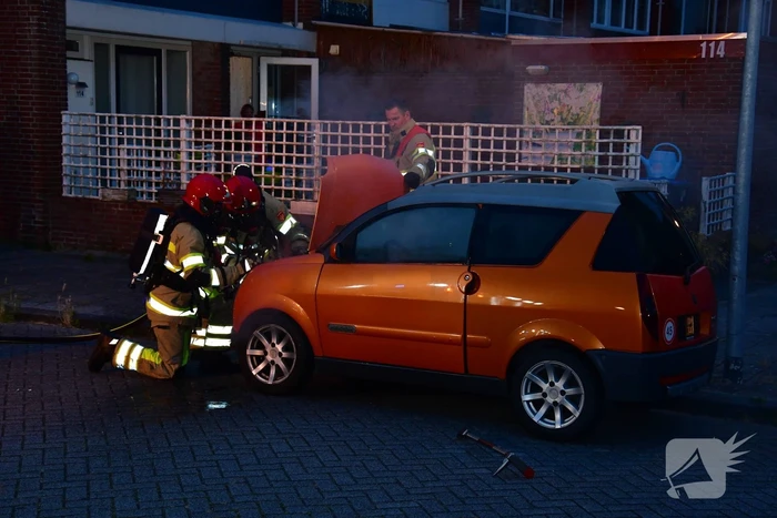 Brommobiel vat vlam