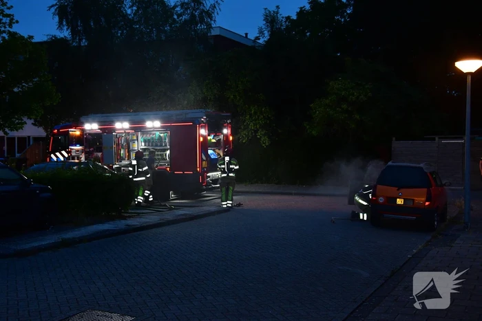 Brommobiel vat vlam