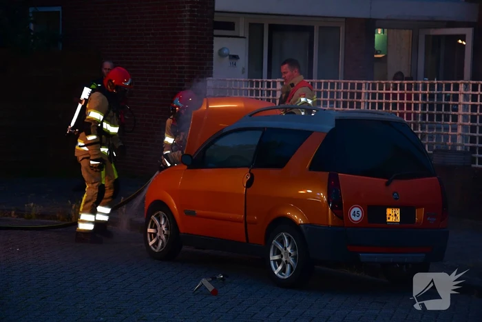 Brommobiel vat vlam