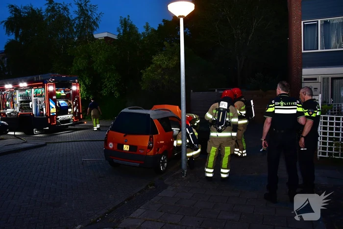 Brommobiel vat vlam