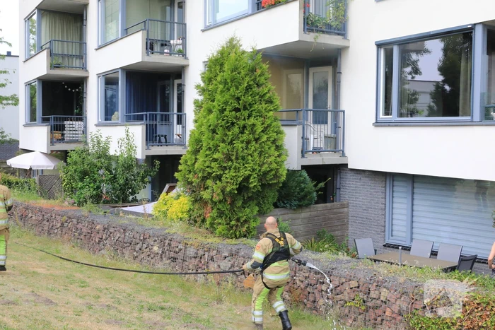 Brand op balkon van appartement