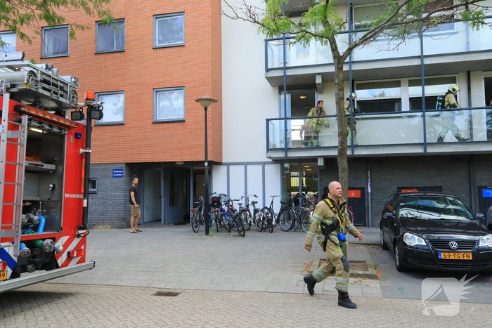 Brand op balkon van appartement