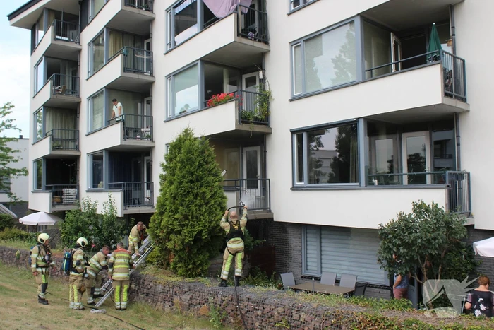 Brand op balkon van appartement