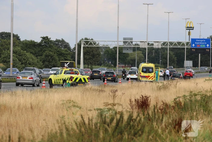 Afrit afgesloten door ongeval