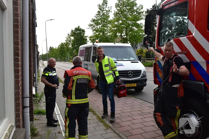 Brand in meterkast voor de hoofdzekering