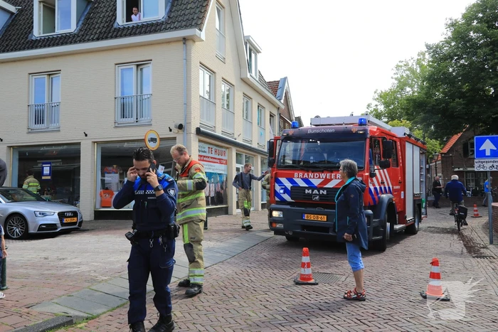 Bewoner blust zelf vlam in de pan