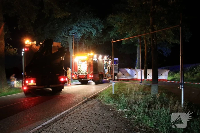 Vrouw overleden na botsing tegen boom