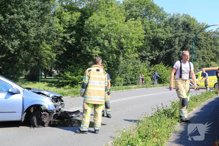 Auto vliegt uit de bocht ramt lantaarnpaal; bestuurder aangehouden