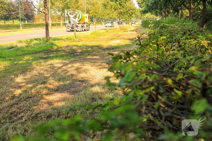 Leidingbreuk langs provinciale weg