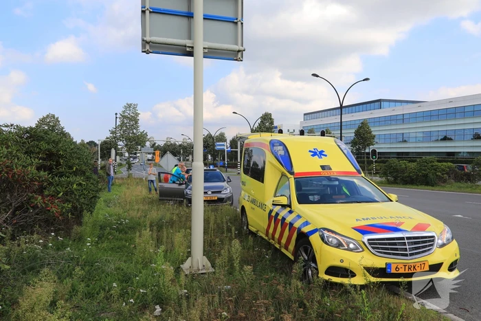Kettingbotsing met lesauto