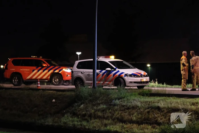 Kop-staart aanrijding op rotonde