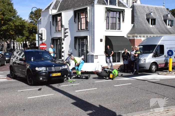 Motorrijder gewond na ongeval