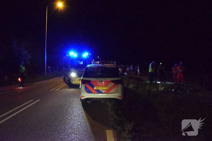 Gewonde fietser na ongeluk