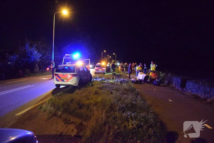 Gewonde fietser na ongeluk